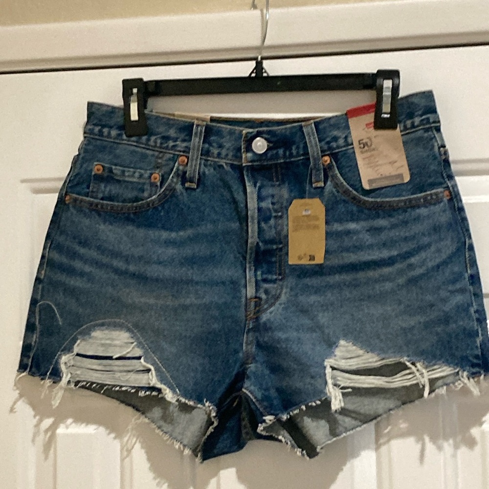 LEVIS Women's Blue Denim Shorts